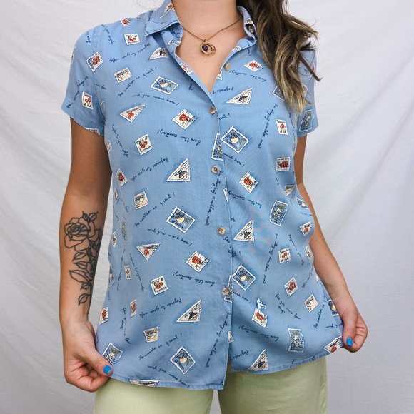 💌 Liz Claiborne wish you were here button up 💌 - Picture 3 of 10